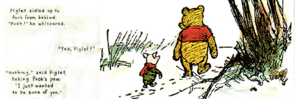 Winnie Walking Silently With Pooh